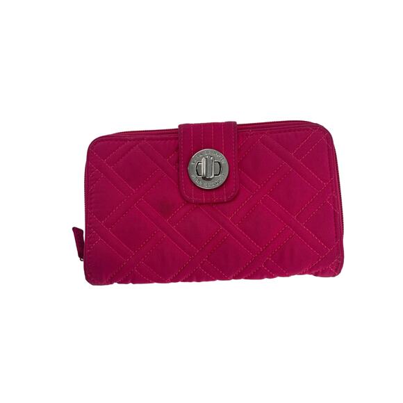Vera Bradley Turn Lock Wallet Pink - Picture 1 of 5